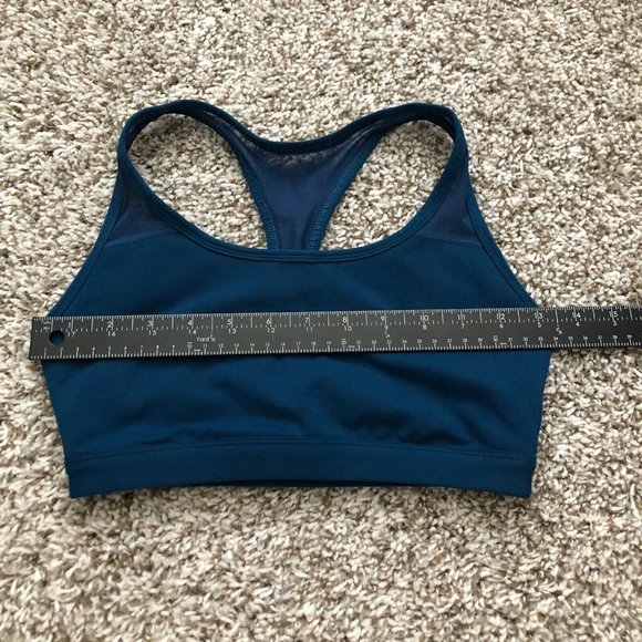 Fabletics Solid Navy Sports Work Out Bra Racerback Mesh Panel Size XS - Picture 7 of 8